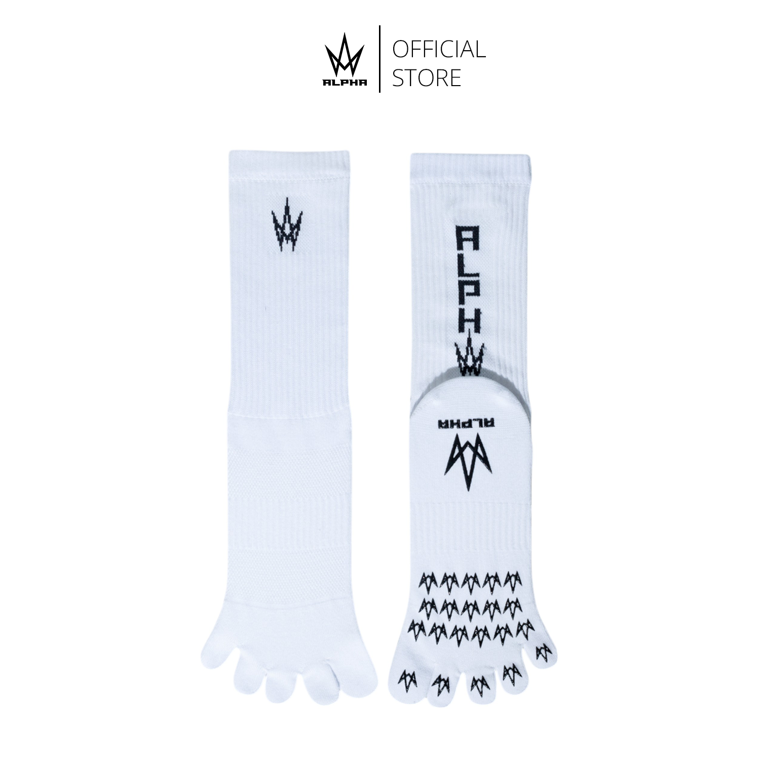 ALPHA 5s (Toe Grip Socks)(WHITE)