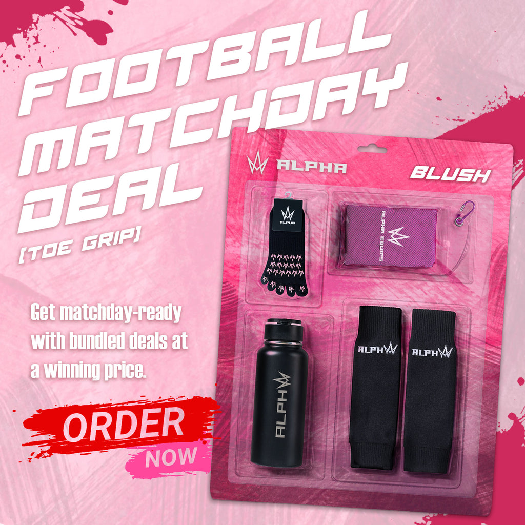 Alpha Football Matchday Blister Pack - BLUSH (Toe Grip Edition)