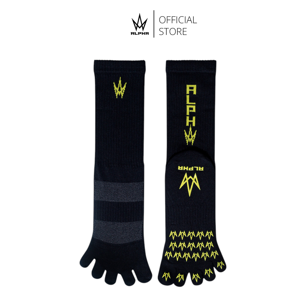 ALPHA 5s (Toe Grip Socks)(BLACK)