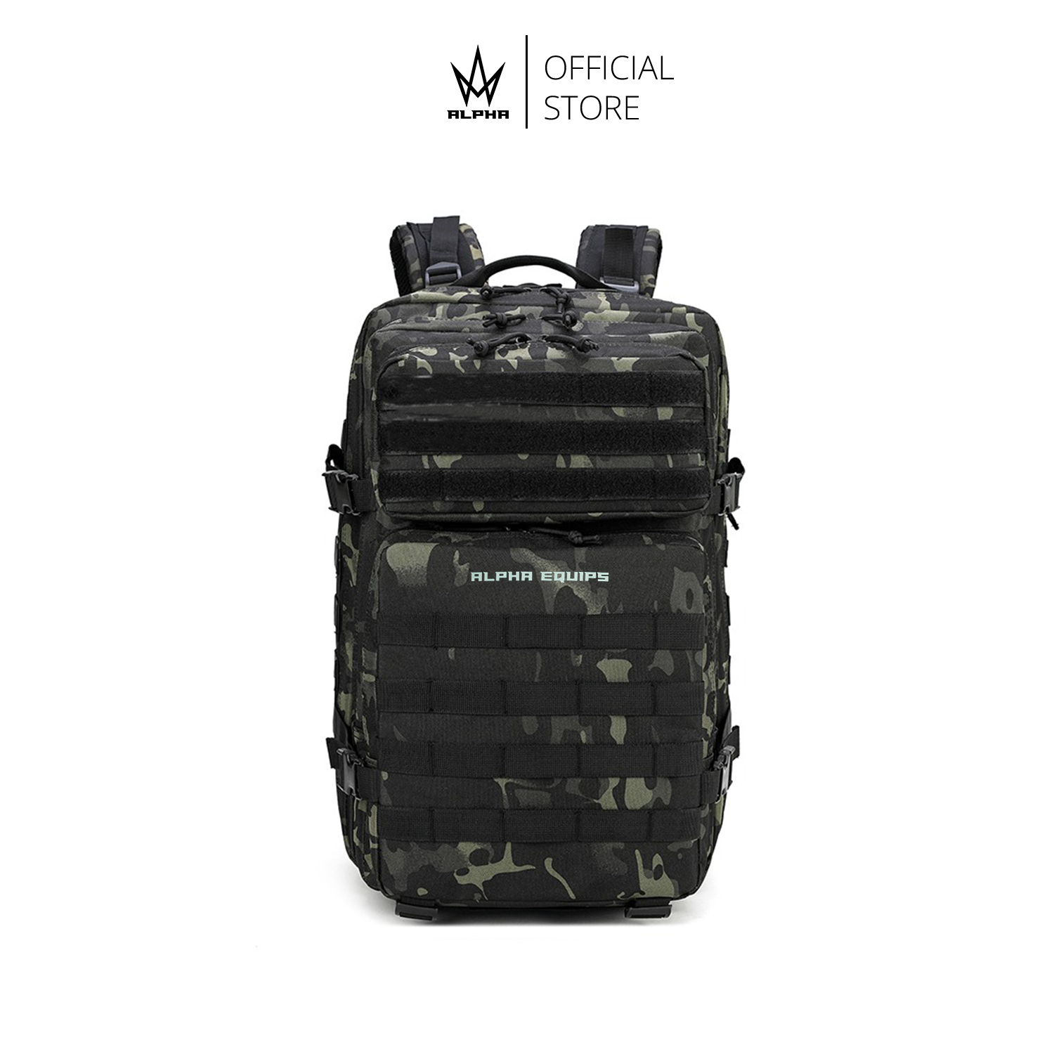 Alpha Overdrive Tactical Backpack - Camo Green