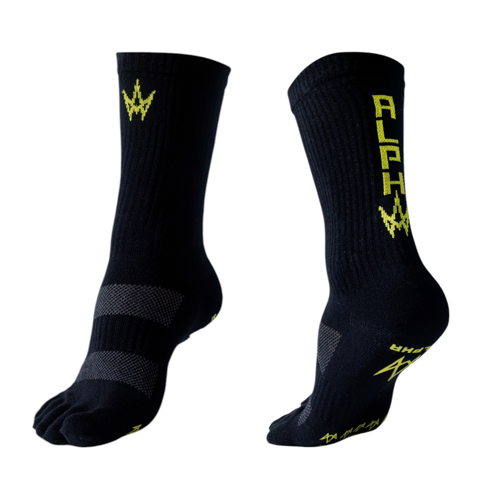 ALPHA 5s (Toe Grip Socks)(BLACK)