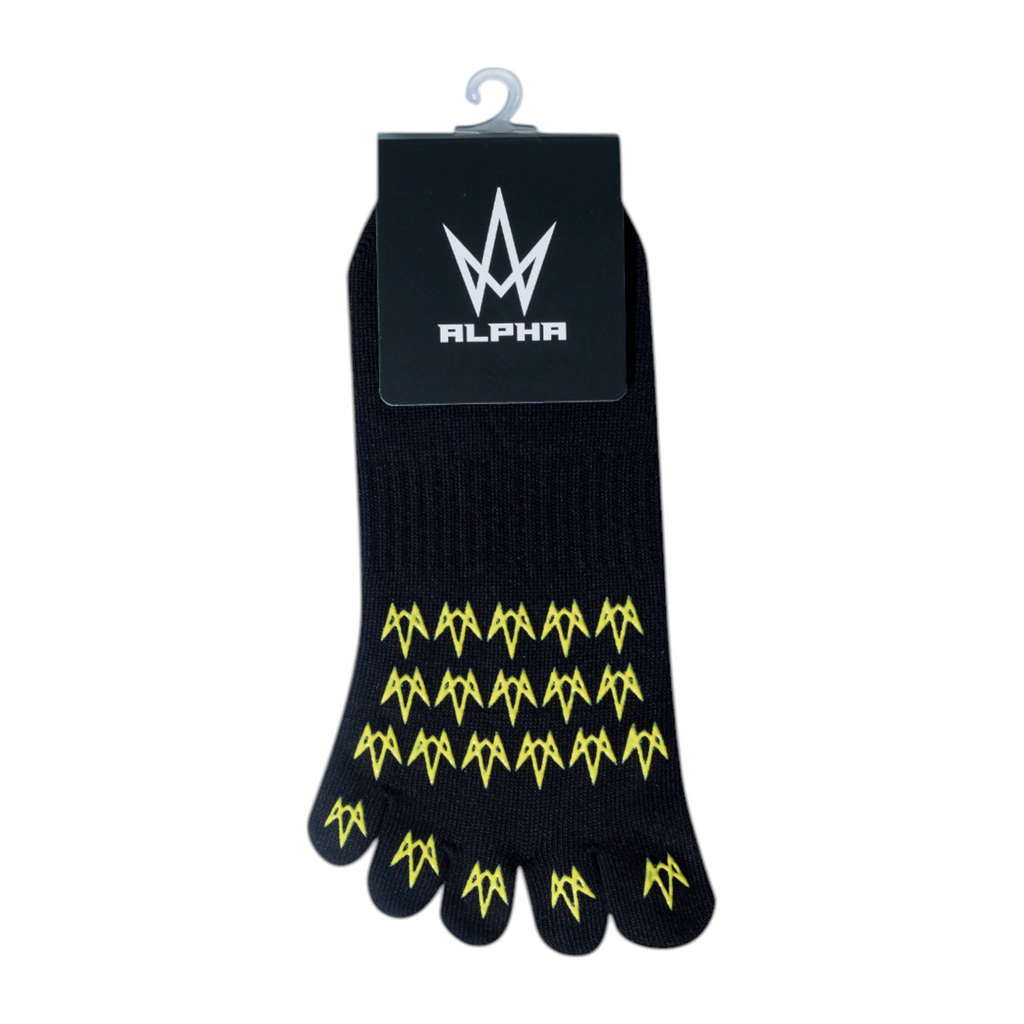 ALPHA 5s (Toe Grip Socks)(BLACK)
