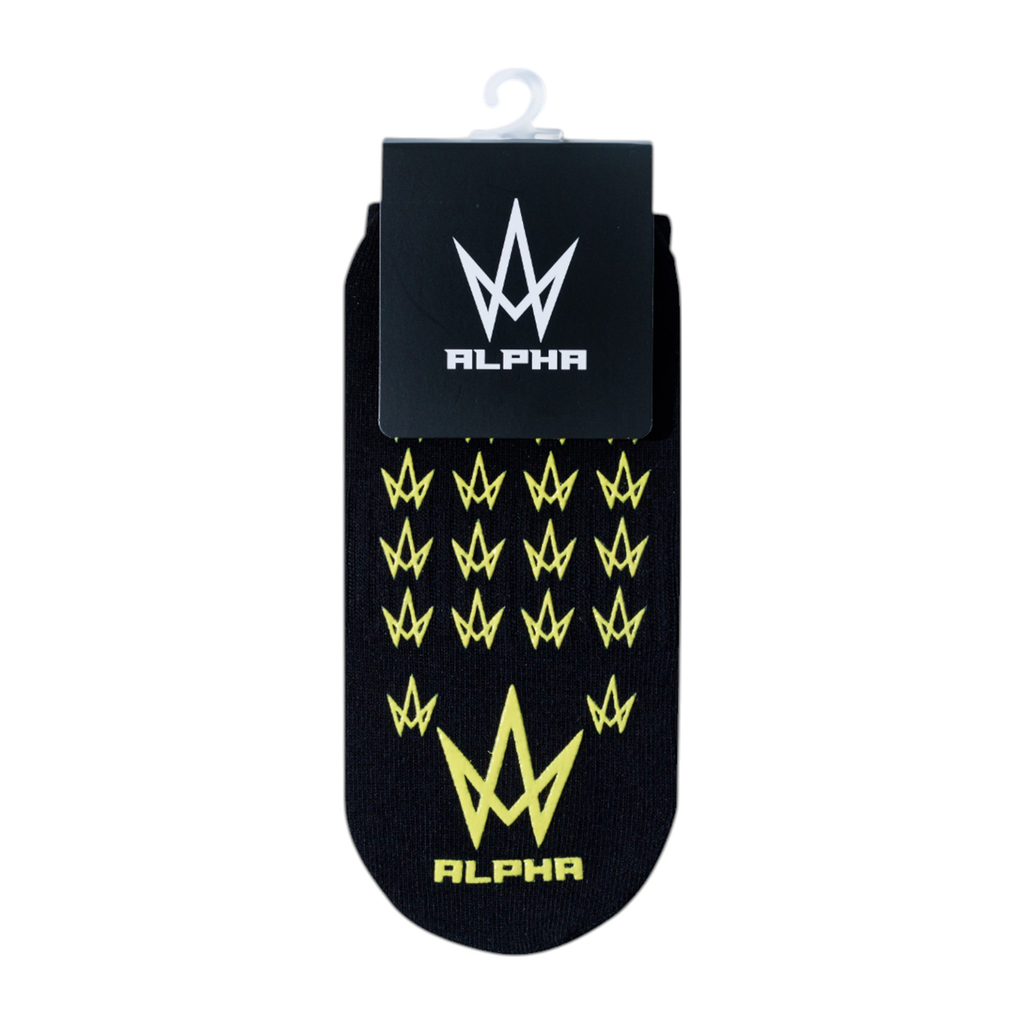 ALPHA Trainer Socks(Regular Grip Socks) (BLACK)