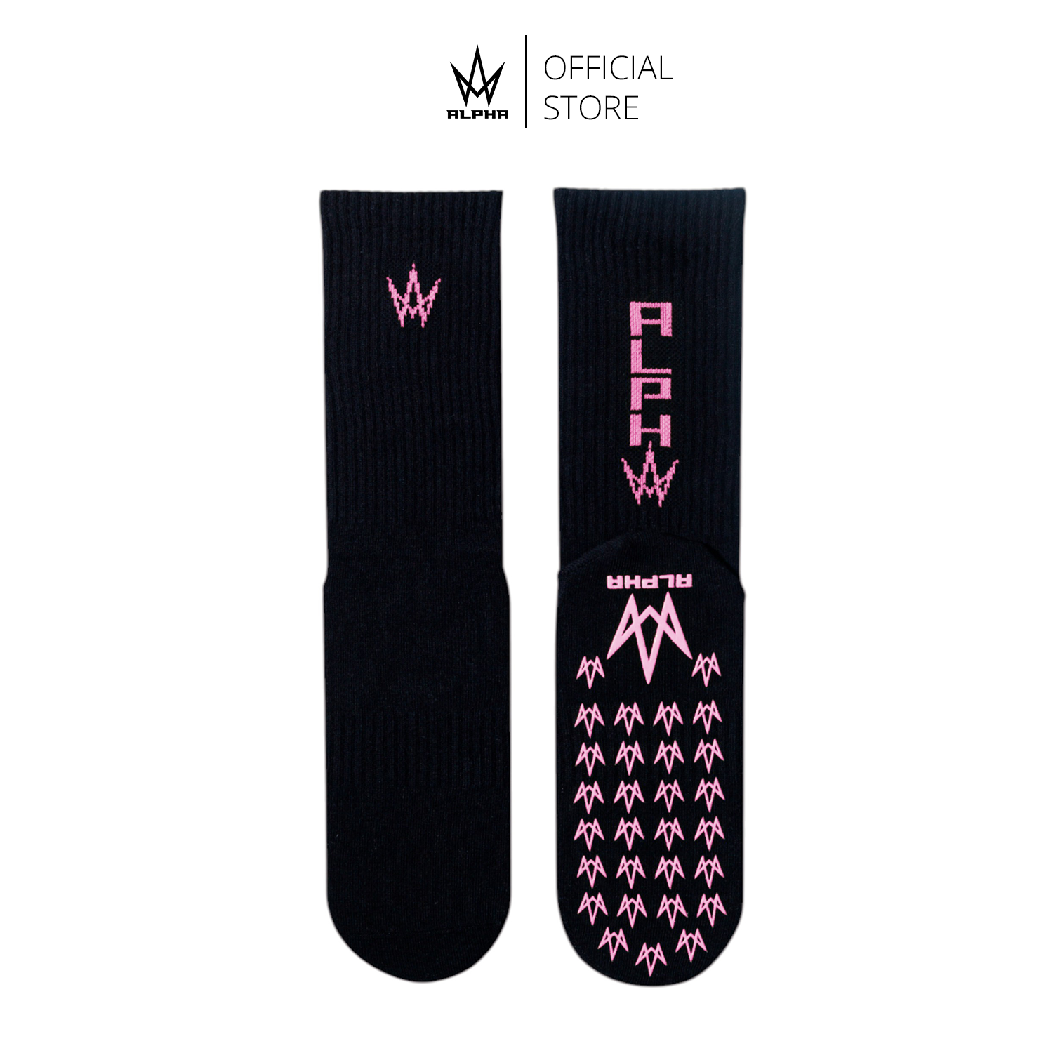 ALPHA Trainer Socks (Regular Grip Socks)(Blush)