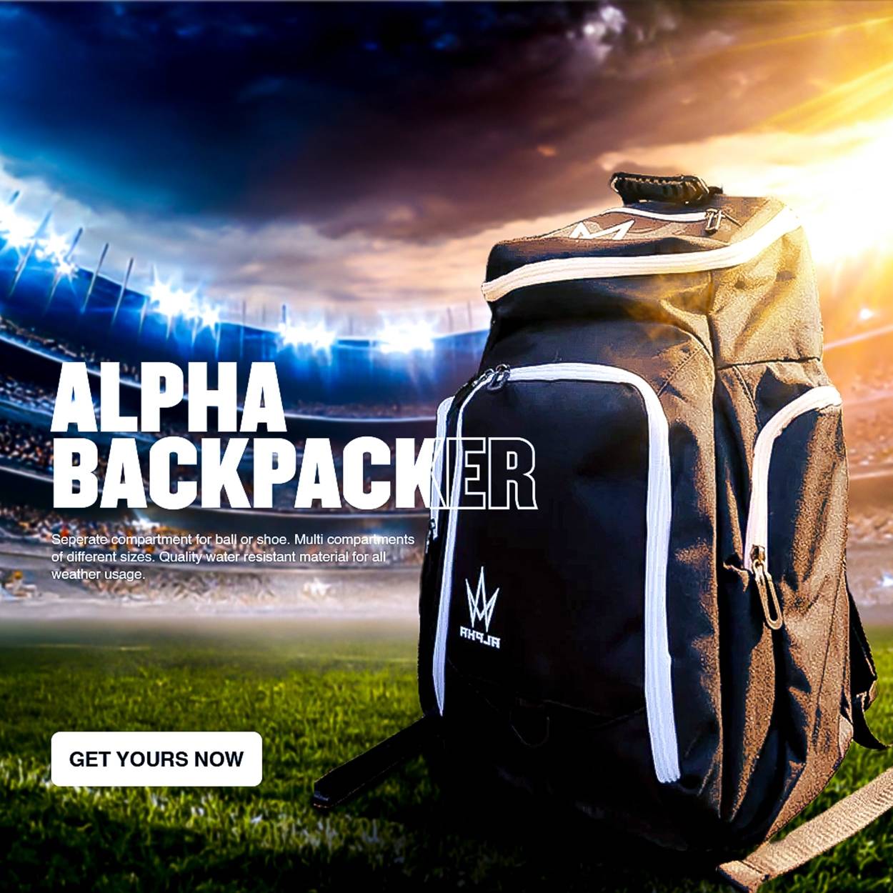 ALPHA BACKPACKER (White Zipper)